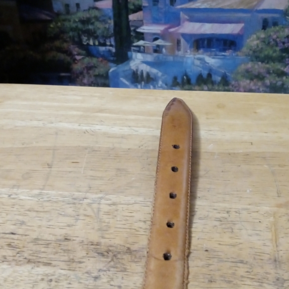 ๐บ๐ธCole Haan Handcrafted In Maine U.S.A. Size W.36,Vintage Tan Leather Belt. ๐ - Picture 9 of 9